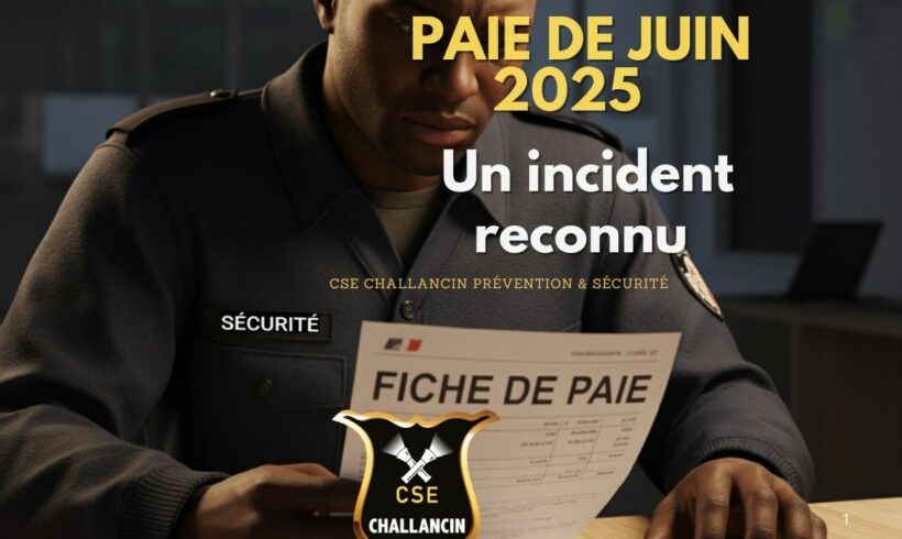 Paie de juin 2025 : un incident reconnu