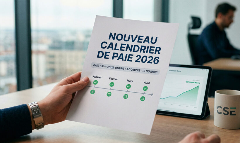 Calendrier de paie 2026