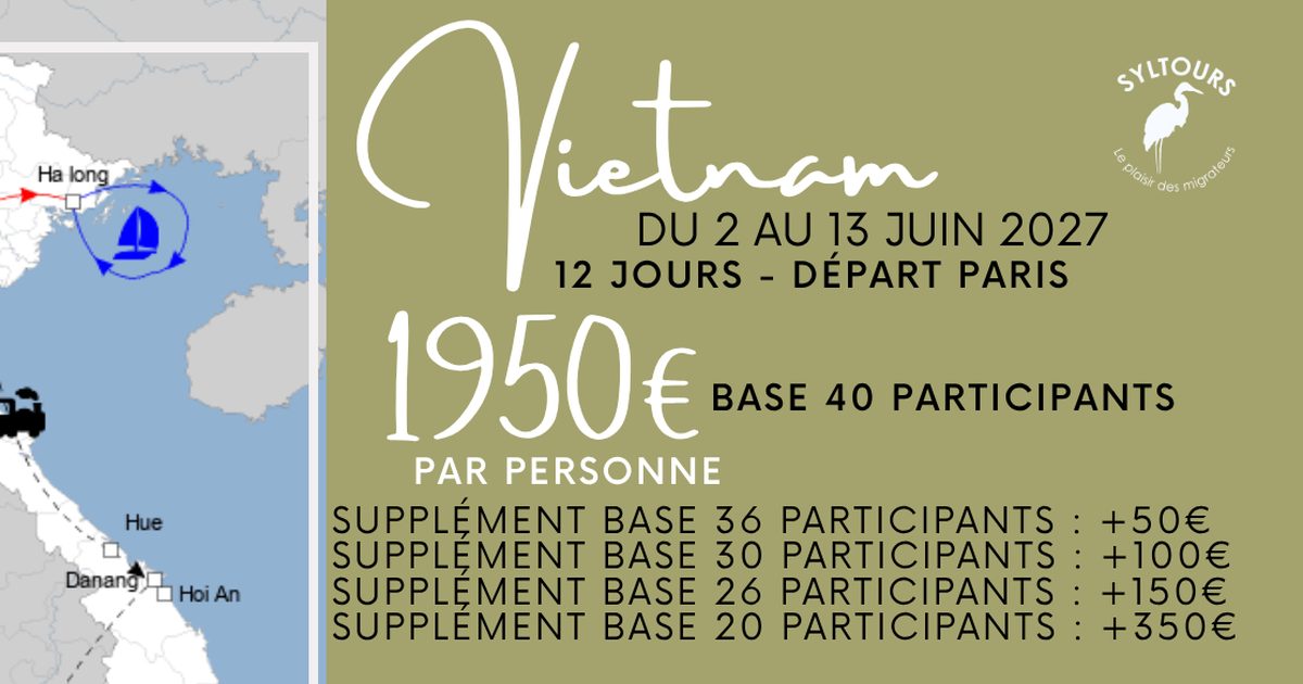 Voyage au Vietnam du 2 au 13 juin 2027 : les inscriptions sont ouvertes